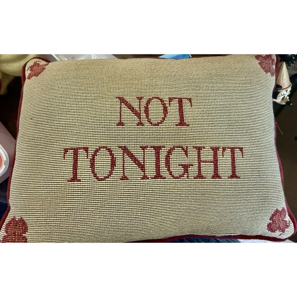 Decorative Beige and‎ Red Pillow